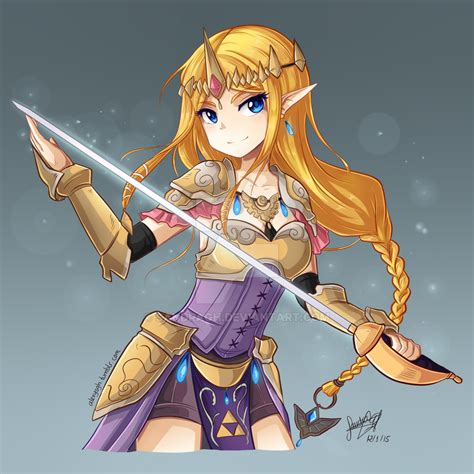 zelda in bikini|Swimsuit Princess Zelda (Hyrule warriors) [DIGITAL PAINTING]